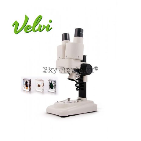 Микроскоп Velvi Первоклашка 3D (с набором насекомых)