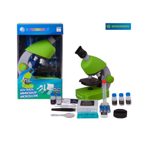 Bresser Junior 40x-640x, зеленый микроскоп