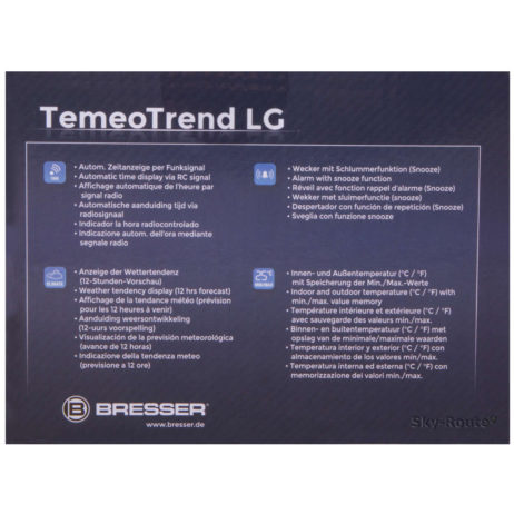 Метеостанция Bresser TemeoTrend LG с радиоуправлением черная