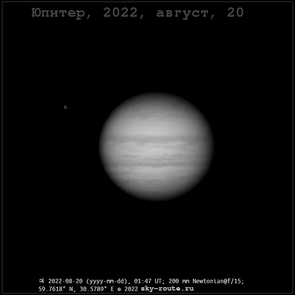 Юпитер 20 августа 2022 год