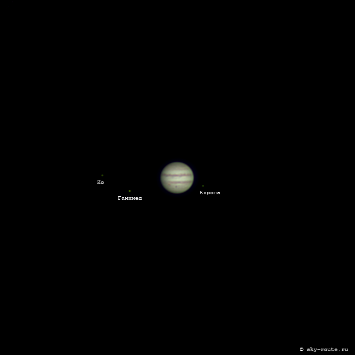 Фотография Юпитера в 60 мм телескоп рефрактор